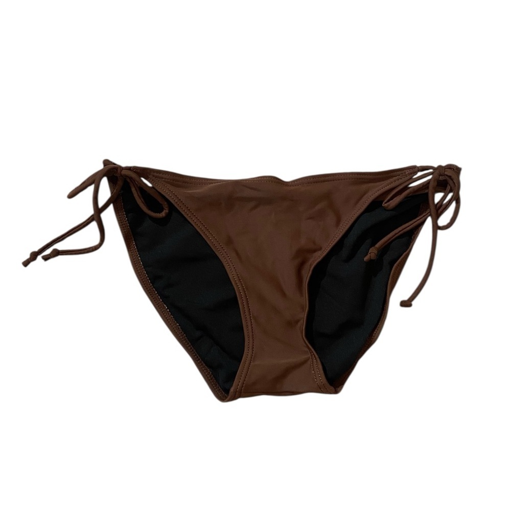 Brown Tie-Side Bikini Bottom
